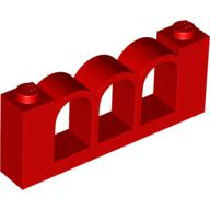 Lego plot 1x6x2, červená (4107572)
